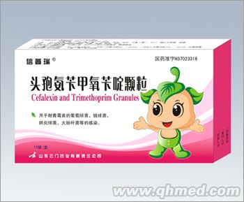 點擊放大 頭孢氨芐甲氧芐啶顆粒